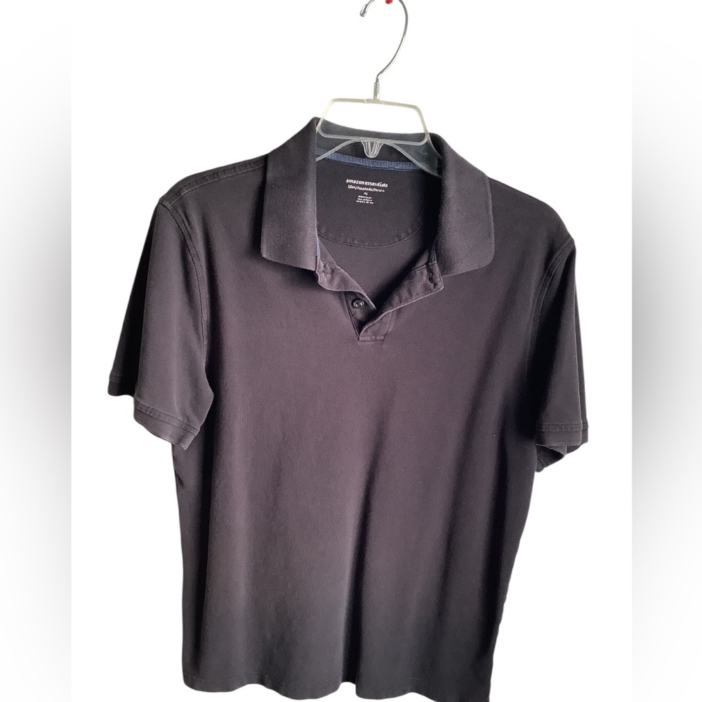 🖤Amazon Distressed Essentials Men's Black Polo Shirt. Shirt Bundle